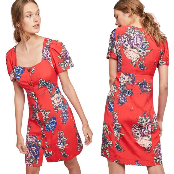 Maeve by Anthropologie Caldwell Floral Buttondown Dress Size 2 - Picture 1 of 4